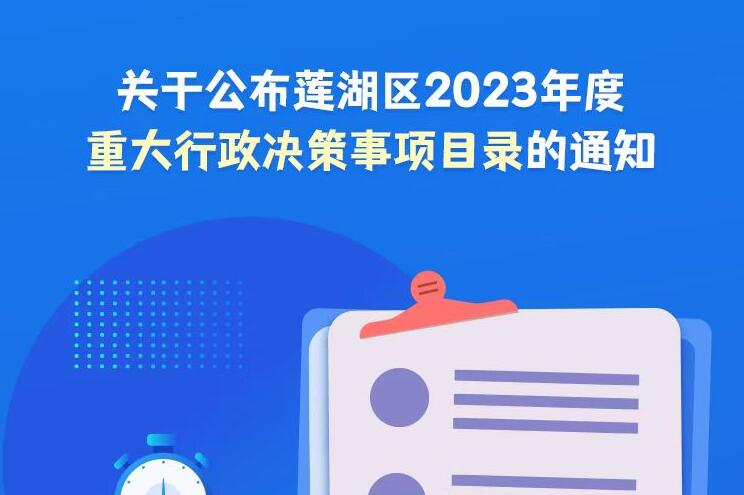 【图解】莲湖区2023年重大行政决策事项目录