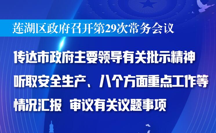 莲湖区政府召开第29次常务会议