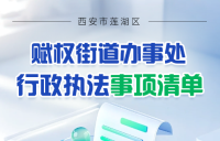【图解】西安市莲湖区人民政府关于印发《西安市莲湖区赋权街道办事处行政执法事项清单》的通知